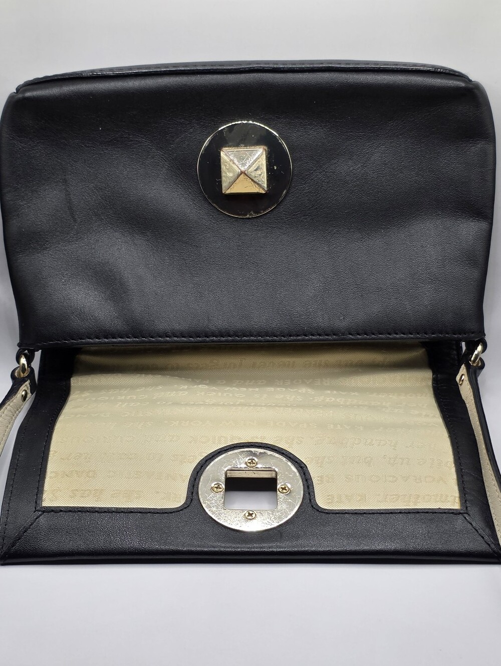 kate spade Black Leather Crossbody Bag with Gold Hardware - Picture 12 of 16
